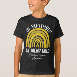Regenbogen im September tragen wir Goldkrebs im Ki T-Shirt