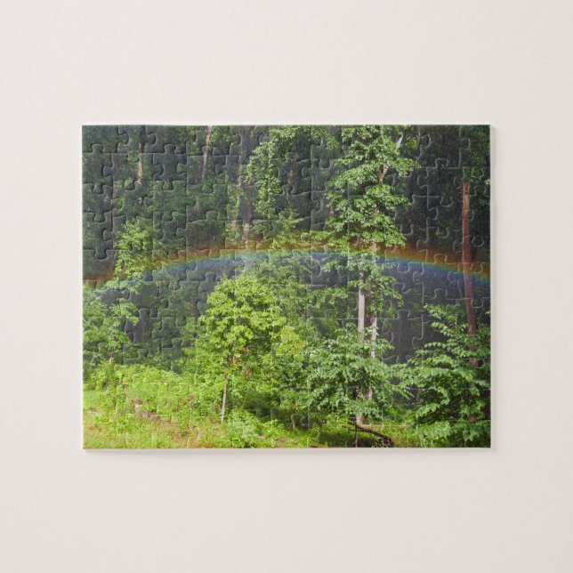 Regenbogen im Wald Puzzle (Horizontal)