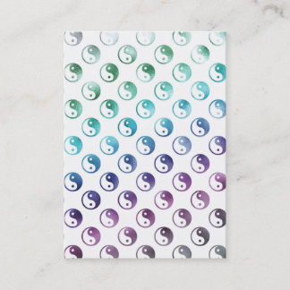 Regenbogen Imitat Metallic Yin Yang Taoismus Saldo Visitenkarte