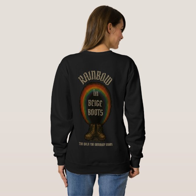REGENBOGEN in BEIGEN STIEFELN Sweatshirt (Schwarz voll)