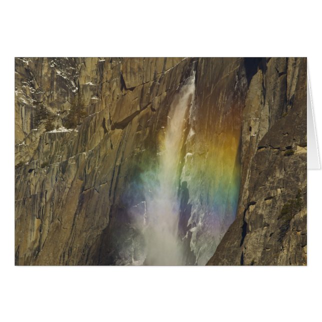 Regenbogen in den oberen Yosemite-Fällen in Yosemi (Vorderseite (Horizontal))