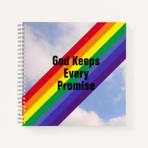 Regenbogen in den Sky Inspirational Bible Verses N Notizbuch