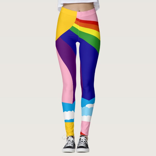 Regenbogen in den Wolken-Leggings Leggings (Vorderseite)