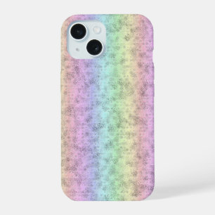 Regenbogen in Elefantenhaut-Leder-Optik iPhone 15 Hülle