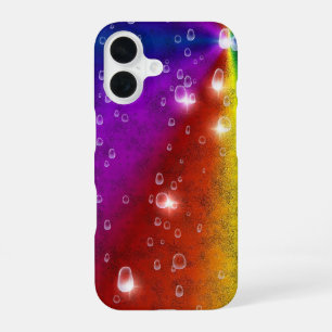 Regenbogen in Elefantenhaut-Leder-Optik , Regentro iPhone 16 Hülle