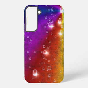 Regenbogen in Elefantenhaut-Leder-Optik , Regentro Samsung Galaxy Hülle