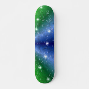 Regenbogen in Elefantenletheroptik & Regentropfen Skateboard