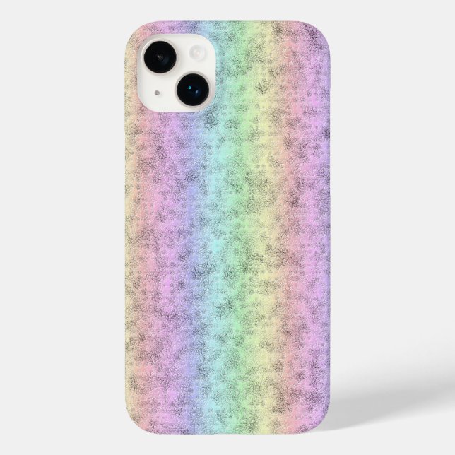 Regenbogen in Elephant Skin Leather Optik Case-Mate iPhone Hülle (Rückseite)