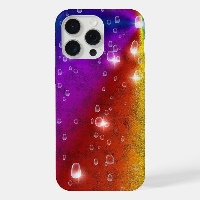Regenbogen in Elephant Skin Leather Optik , Regent iPhone Hülle (Rückseite)