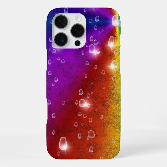 Regenbogen in Elephant Skin Leather Optik , Regent iPhone Hülle (Rückseite)