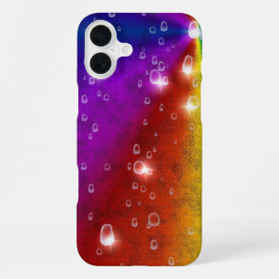 Regenbogen in Elephant Skin Leather Optik , Regent iPhone 16 Plus Hülle