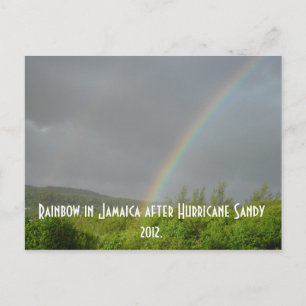 Regenbogen in Jamaika nach dem Hurrikan Sandy 2012 Postkarte