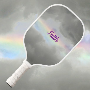 Regenbogen in Sturmwolken Fotografischer Himmel Pickleball Schläger
