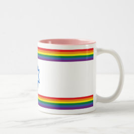 Regenbogen Israel Pride-Flagge Klein Zweifarbige Tasse