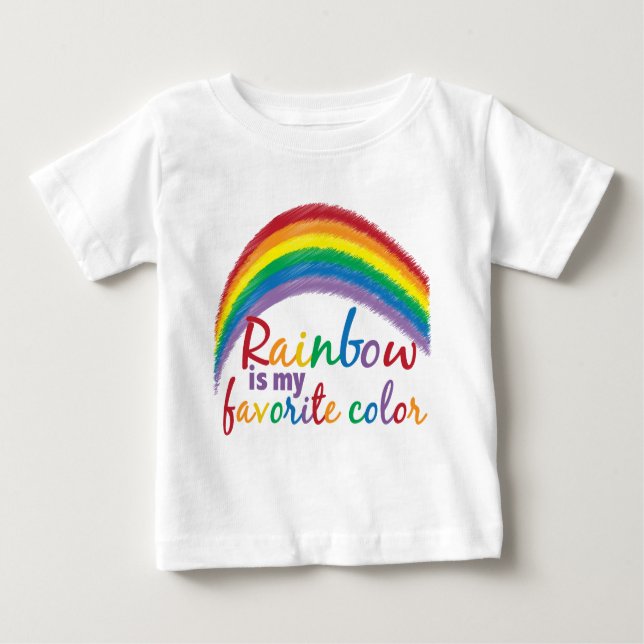 Regenbogen ist meine Lieblingsfarbe Baby T-shirt (Vorderseite)