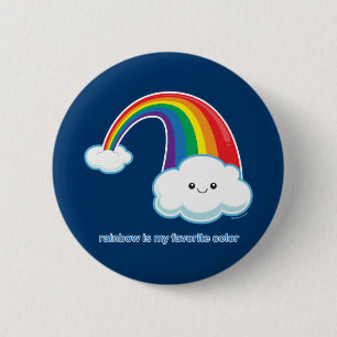 Regenbogen ist meine Lieblingsfarbe Button