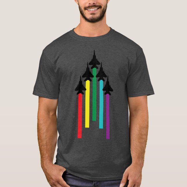 REGENBOGEN-JETS T-Shirt (Vorderseite)