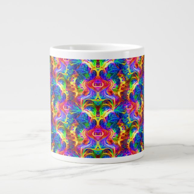 Regenbogen Jumbo-Tasse (Vorderseite)