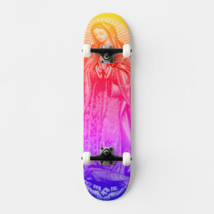 Regenbogen Jungfrau Mary Skateboard Deck