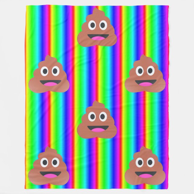 Regenbogen kacke Emoji-Decke Fleecedecke (Vorderseite)