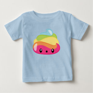 Regenbogen kacken Emoji Baby T-shirt
