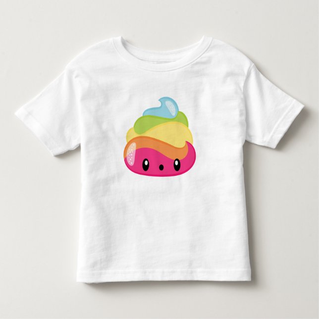 Regenbogen kacken Emoji Kleinkind T-shirt (Vorderseite)