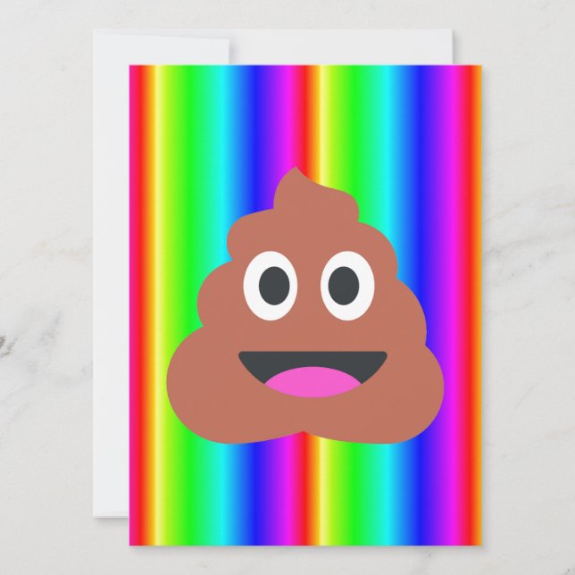 Regenbogen kackte Emoji (Vorderseite)