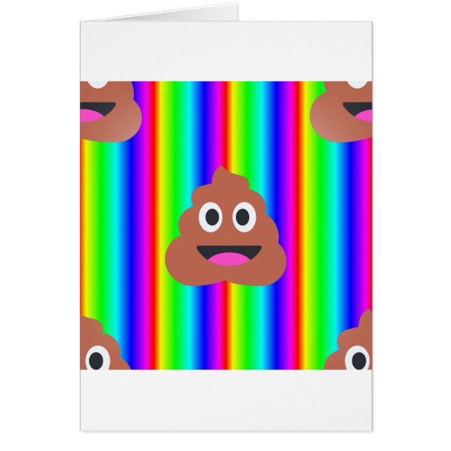 Regenbogen kackte Emoji (Vorne)