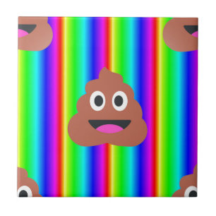 Regenbogen kackte Emoji Fliese