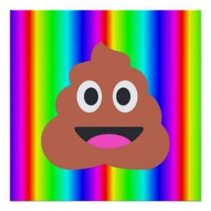 Regenbogen kackte Emoji-Kunstposter Poster