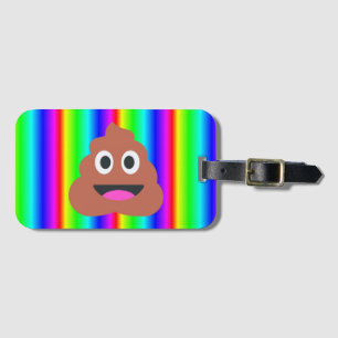 Regenbogen kackte Emoji Reisegepäck-Anhänger Gepäckanhänger