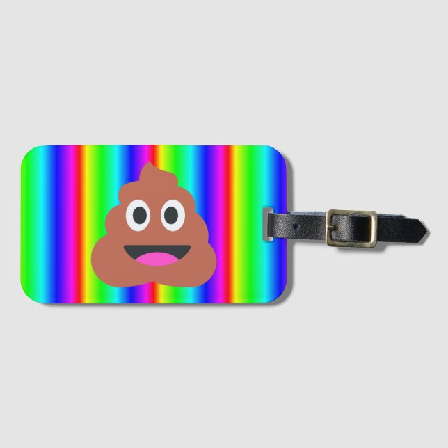 Regenbogen kackte Emoji Reisegepäck-Anhänger Gepäckanhänger (Vorderseite (Horizontal))