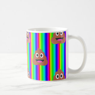 Regenbogen kackte Emoji Tasse