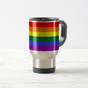 Regenbogen-Kaffeebecher mit der Flagge Reisebecher