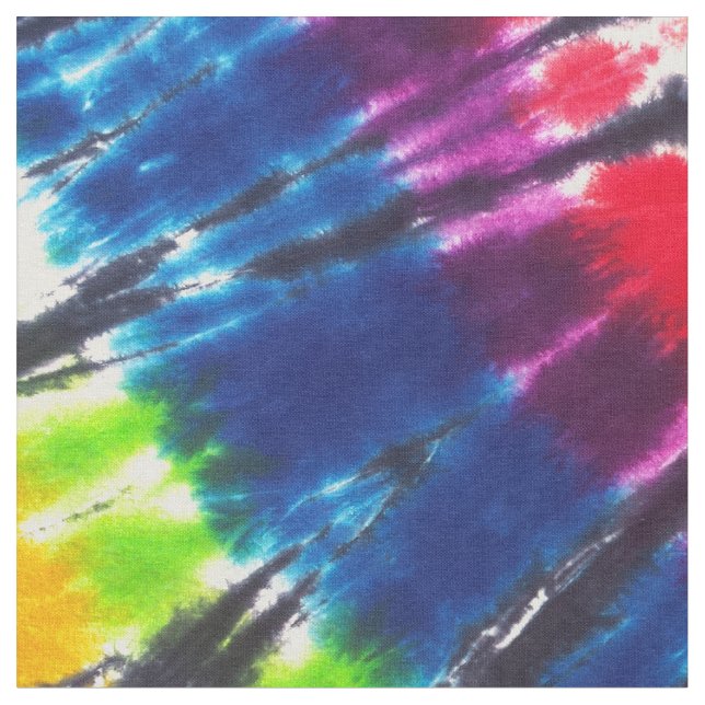 Regenbogen-Kaleidoskop-gefärbte Krawatte Stoff (Nahaufnahme)