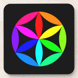 Regenbogen-Kaleidoskop Hartplastik-Unterlage Getränkeuntersetzer
