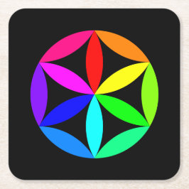 Regenbogen-Kaleidoskop-Papieruntersetzer Rechteckiger Pappuntersetzer