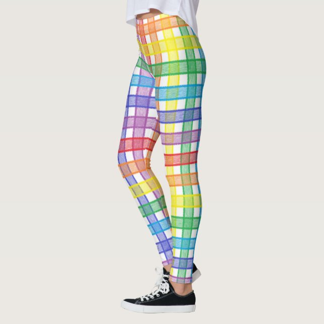 Regenbogen kariert leggings (Links)