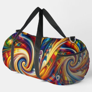 Regenbogen-Karo Moderne Kunst Abstrakt Wirbel Duffle Bag