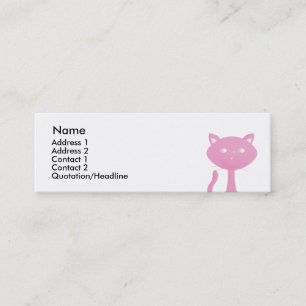 Regenbogen-Kätzchen Mini Visitenkarte