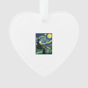 Regenbogen-Katze Nachtlandschaft Vector-Shirt-Desi Ornament