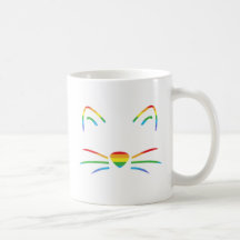 Regenbogen-Katzen-Bart-Klassiker-Tasse