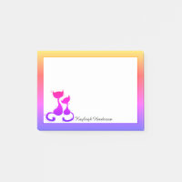 Regenbogen-Katzen-Silhouette personalisiert