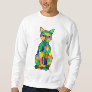Regenbogen-Katzen-Sweatshirt Sweatshirt
