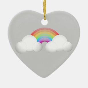 Regenbogen Keramikornament