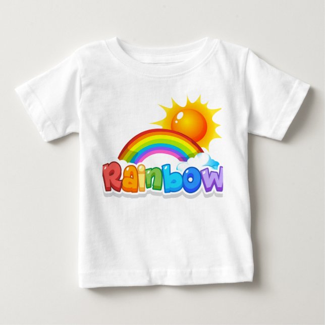 Regenbogen-Kinder-Feinstrick-T-Shirt Baby T-shirt (Vorderseite)