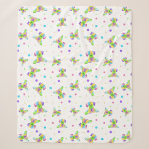 Regenbogen Kinder Hund Welpe Punkte hell lustige F Sherpadecke