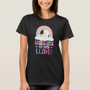 Regenbogen Kindergarten Kein Problem Lama 100. Tag T-Shirt