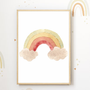 Regenbogen-Kinderzimmerposter Boho Kinderzimmer De Poster