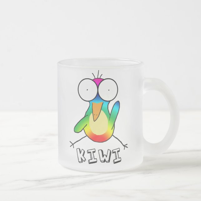 Regenbogen-Kiwi-mattierte Tasse (Rechts)